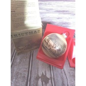 Vintage Currier & Ivers American Winter Scene Ornament